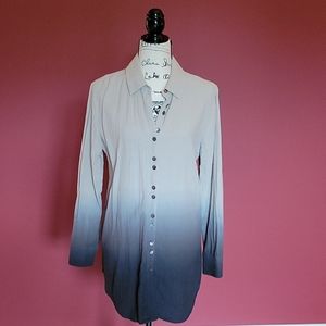 Ombre button-down tunic